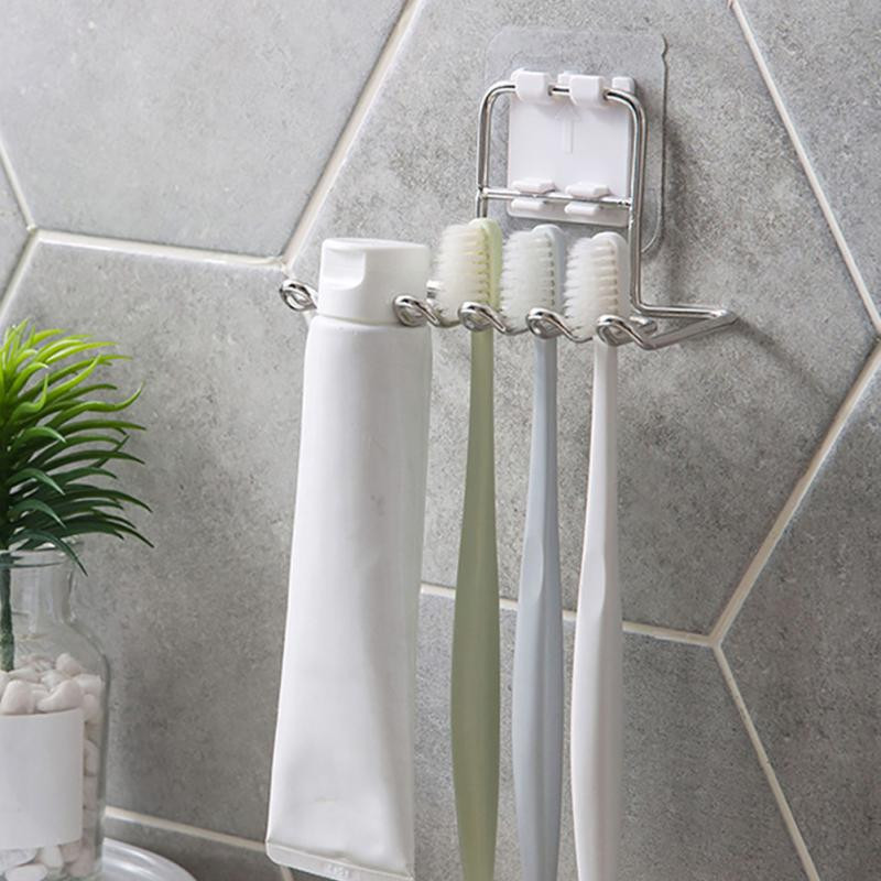 Držač za britve Stalak za britve Višenamjenski držač za četkice za zube Nehrđajući čelik Stalak za brijanje Držač za kupaonicu koji štedi prostor