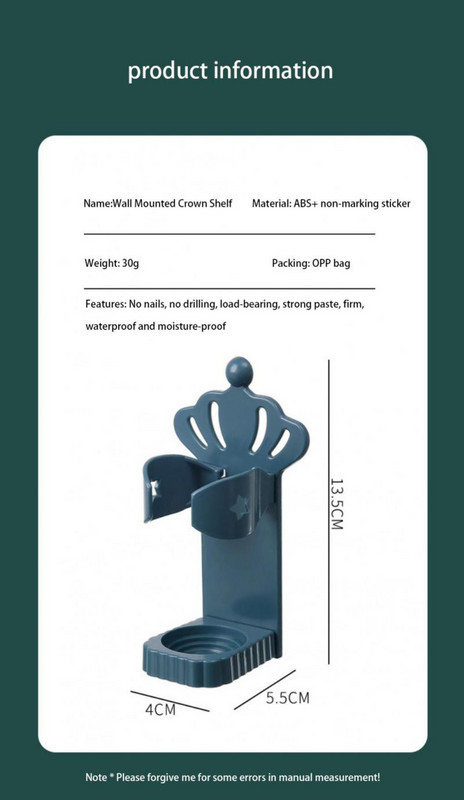 Samoljepljivi držač za britvu Stalak za pohranu Električna polica za četkice za zube Vrata Zidne vješalice Dodaci za pohranu u kuhinji i kupaonici