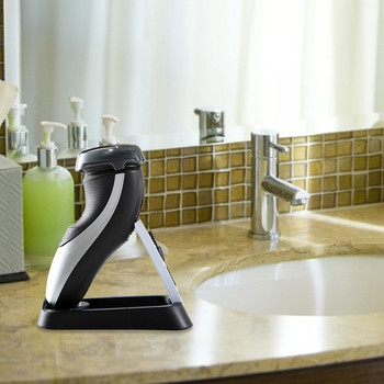 ABS Държач за самобръсначка Неплъзгаща се дренажна вода Основа за самобръсначка Стойка за електрическа самобръсначка с четки за почистване на коса Аксесоари за баня