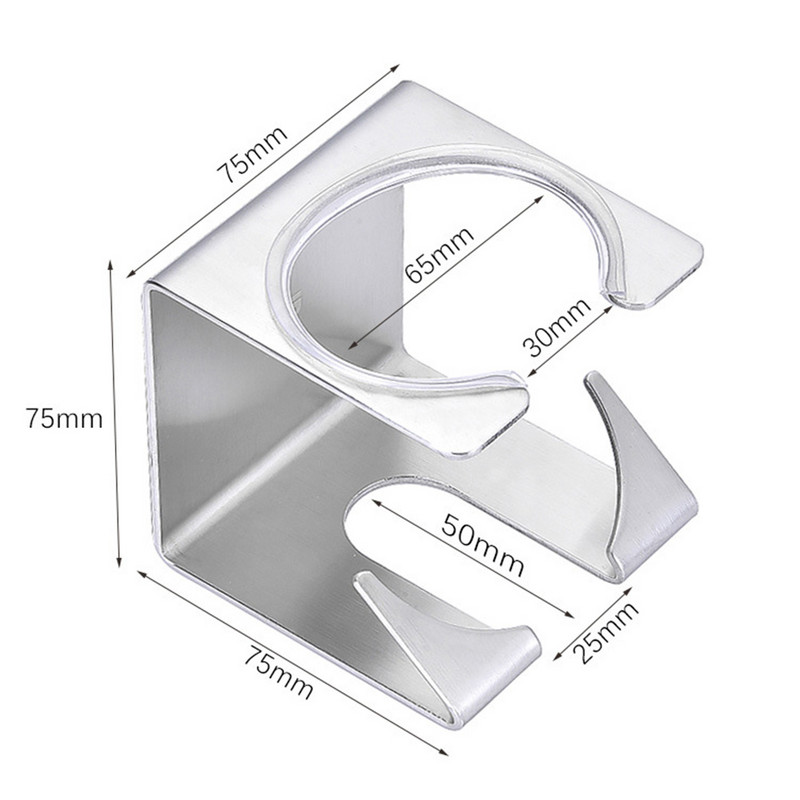 Kuke Kuka Stalak Viseći S Držač za kupaonicu Zidne vješalice od nehrđajućeg čelika od cinka Besplatna torbica Posrebreni kaput s dlakom Kuhinjski pribor