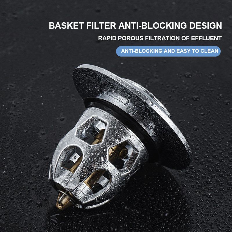 Pop-up od nehrđajućeg čelika Bounce Core umivaonik Filter za odvod Hvatač dlaka Cjedilo za umivaonik Čep za kadu Čep za kadu Alat za kupaonicu