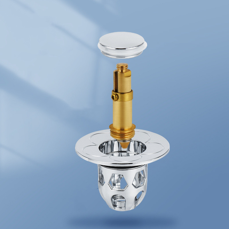 Univerzalni bakreni odvod za umivaonik s odbojnom jezgrom Filter od ružičastog zlata Hvatač dlačica Dezodorans Čep za kupanje Kuhinjski alat za kupaonicu