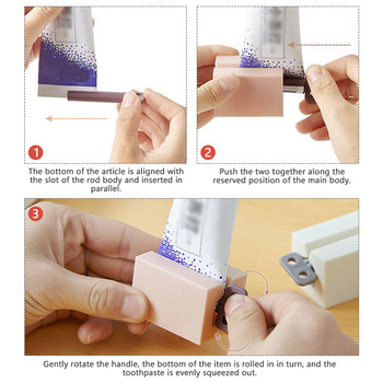 Εγχειρίδιο οδοντόκρεμας Squeezer Press Squeezer Clip-on Lazy Toothpaste Holder Καθαριστικό προσώπου Squeezer Bathroom Extrusion Οικιακό