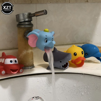 Νέα προέκταση βρύσης ζώων Παιδιά μωρά Παιδιά Βοήθεια στο πλύσιμο των χεριών Προέκταση βρύσης νεροχύτη Παιχνίδια μπάνιου με προέκταση στομίου με προστασία από το πιτσίλισμα