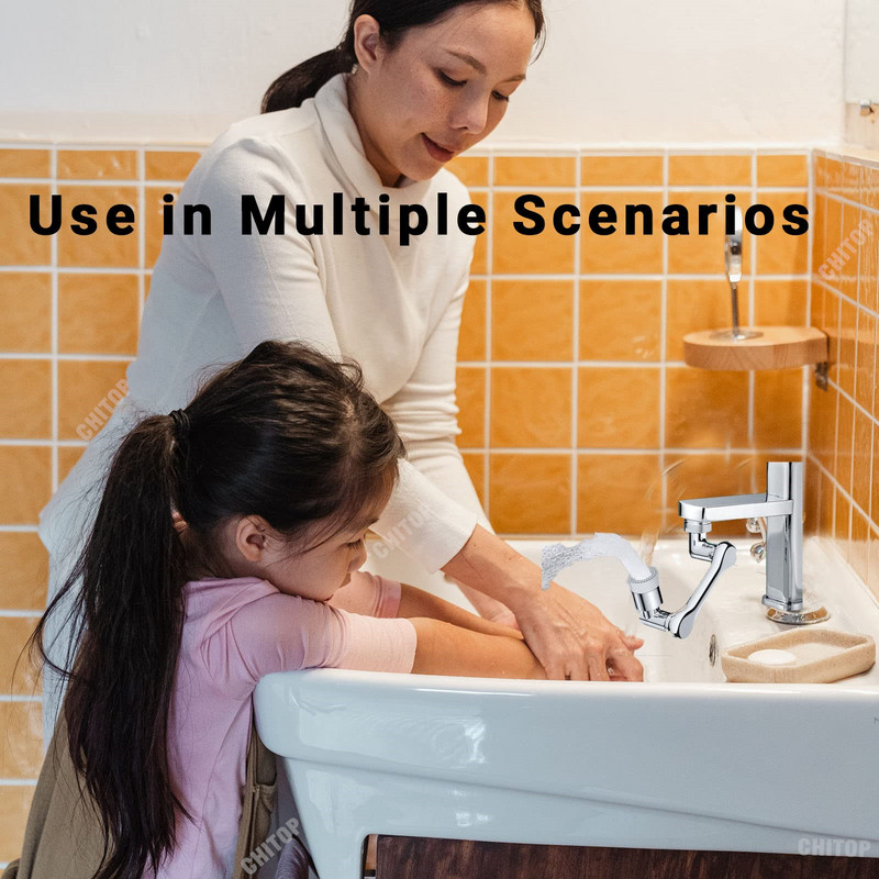 1080° rotirajuća slavina Perlator protiv prskanja Kupaonska slavina Filter za uštedu vode Mjehurić Raspršivač Adapter produžetka mlaznice za sudoper