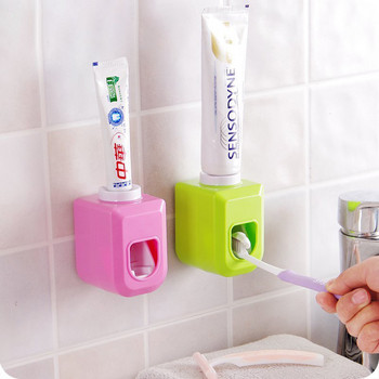 ERMAKOVA Автоматична изстисквачка за паста за зъби Залепваща засмукваща подложка Монтирана на стена Удобен дозатор за паста за зъби Аксесоари за баня