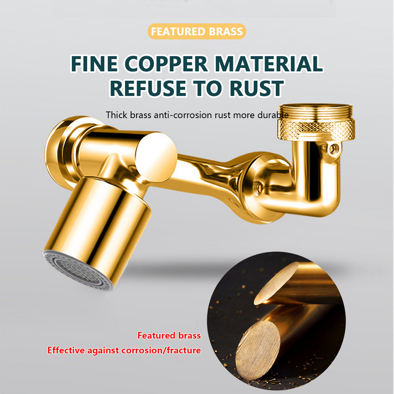 Juodas universalus purslų filtro maišytuvas, pasukamas vandens išleidimo anga 1080 laipsnių Vonios kambario praustuvas prailginamas prailgintuvas virtuvės priedai