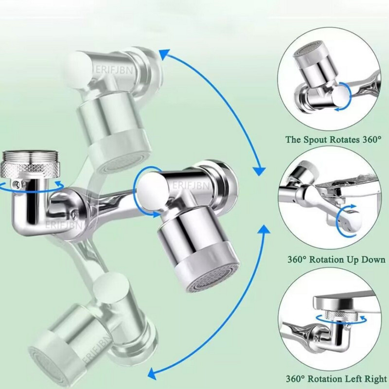 Bakrena slavina s rotacijom od 1080°, perlator, kupaonski umivaonik, slavina, filter za prskanje za kuhinjsku slavinu, mlaznica s mjehurićima za uštedu vode