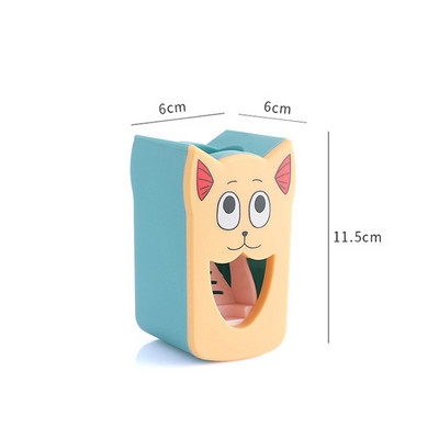 Automatinis dantų pastos dozatorius Dulkėms atsparus dantų šepetėlio laikiklis sieninis stovas Vonios kambario priedų rinkinys kačių dantų pastos spaustukas