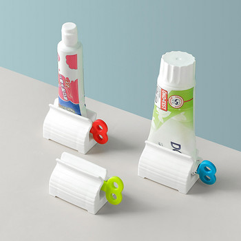 Пластмасова навиваща се тубичка за паста за зъби Изстисквачка Polygel Easy Dispenser Седалка Държач Стойка Аксесоар за почистване на зъби Консумативи за домашна баня