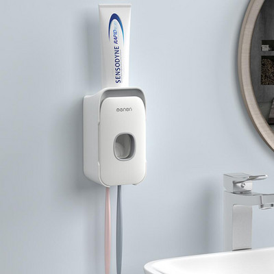 1kom Automatski dozator paste za zube Držač kućne četkice za zube Cjedilo za pastu za zube Stalak za zidni nosač Kupaonski pribor