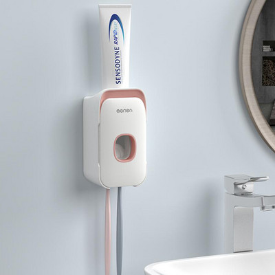 1kom Automatski dozator paste za zube Držač kućne četkice za zube Cjedilo za pastu za zube Stalak za zidni nosač Kupaonski pribor