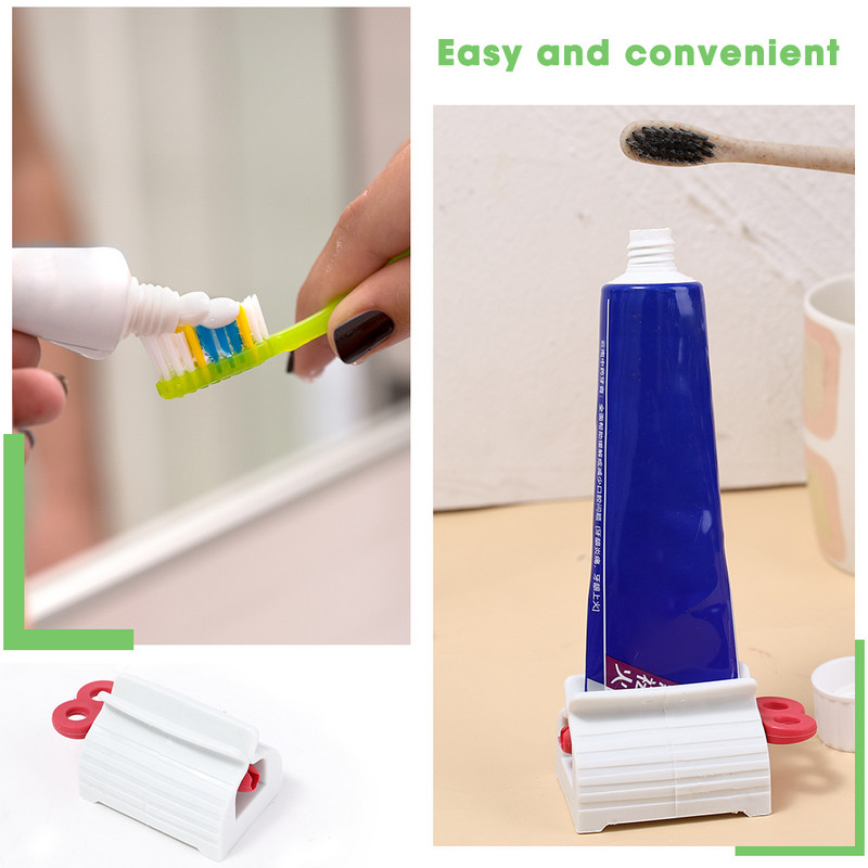 Pārnēsājams zobu pastas spiedes dozators Daudzfunkcionāls zobu pastas turētājs Sejas tīrīšanas līdzekļa tūbiņu klipši Vannas istabas piederumi Izejmateriāli