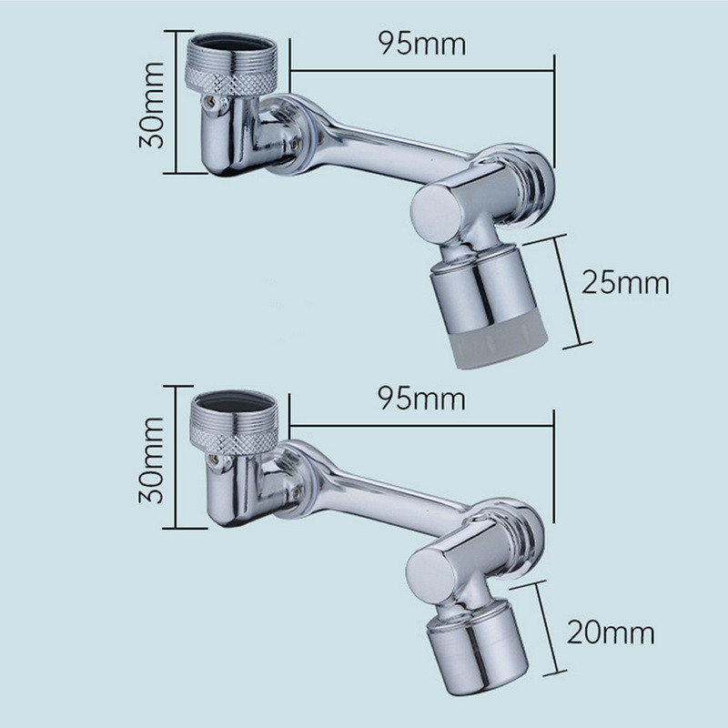 1080° rotirajući višenamjenski produžetak slavine Glava raspršivača s dva izlaza Filter za prskanje Pokretna slavina za kuhinju i kupaonicu