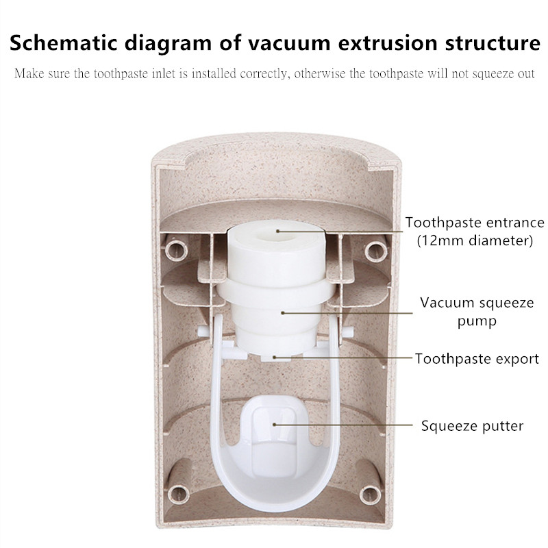 Novi automatski dozator paste za zube Otporan na prašinu Držač četkice za zube Stalak za zidni nosač Set kupaonskog pribora Cjedilo za pastu za zube