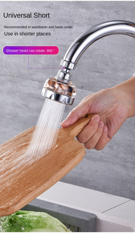 Kuhinjska slavina pod pritiskom 360 Okretni ekstender Visokotlačni pribor za sudoper koji štedi vodu Prilagodba mlaznice za slavinu bez prskanja