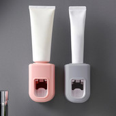 Automatski stalak za cijeđenje paste za zube, samoljepljivi zidni držač za cijeđenje paste za zube, otporan na prašinu, odvojiv za kućnu kupaonicu