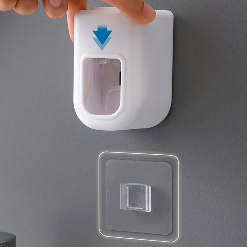 Automatski stalak za cijeđenje paste za zube, samoljepljivi zidni držač za cijeđenje paste za zube, otporan na prašinu, odvojiv za kućnu kupaonicu
