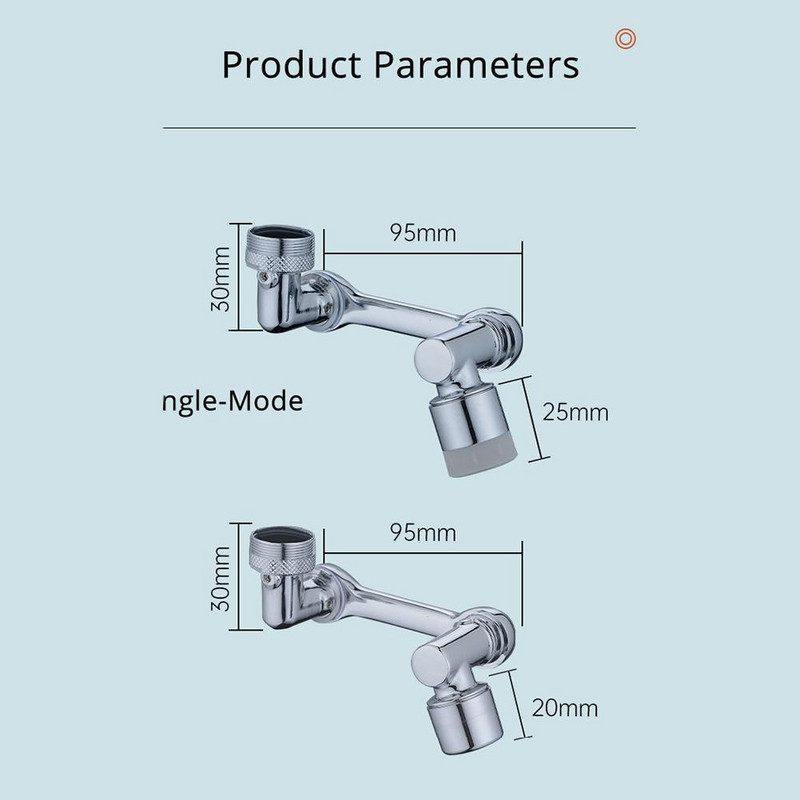 Univerzalna slavina s rotacijom od 1080° Perlator Filter za prskanje Kuhinjska slavina Produžna mlaznica za vodu Adapter slavine Slavine Bubler