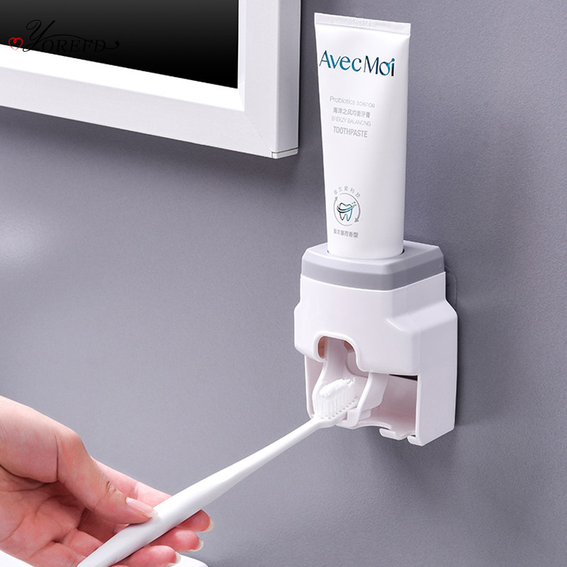 OYOREFD Creative višenamjenski dozator paste za zube Držač četkice za zube Snažan zidni potpuno automatski stiskač paste za zube