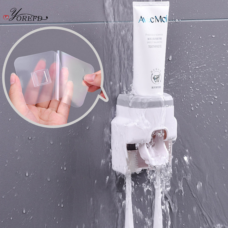 OYOREFD Creative višenamjenski dozator paste za zube Držač četkice za zube Snažan zidni potpuno automatski stiskač paste za zube