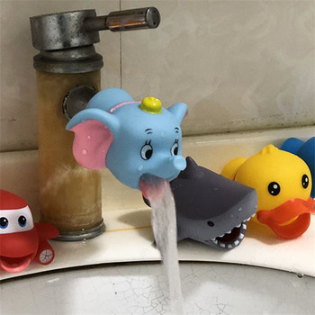 Χαριτωμένο ζώο προέκταση βρύσης για παιδιά Παιδιά Βοήθεια στο πλύσιμο των χεριών Προέκταση βρύσης νεροχύτης Παιδικά παιχνίδια μπάνιου με προστασία από το πιτσίλισμα