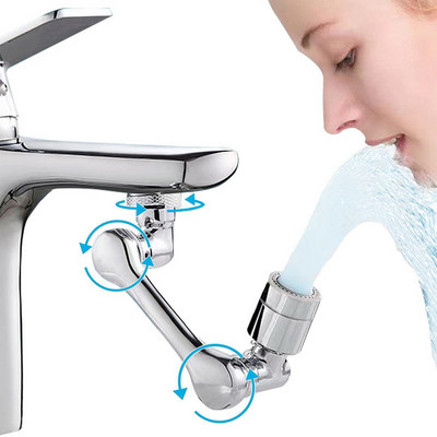 Περιστρεφόμενο 1080° Universal Faucet Extender Sprinkler Φίλτρο ανθεκτικό στο πιτσίλισμα Πλαστική βρύση Ακροφύσιο εξοικονόμησης νερού Πρόσβαση στο μπάνιο