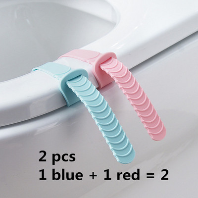 2 vnt Nešiojami sulankstomi tualeto sėdynės užvalkalo keltuvai sanitariniai uždarojo įrankio dangtelio pakėlimo rankenos, skirtos kelionėms namo vonios kambario tualeto priedai