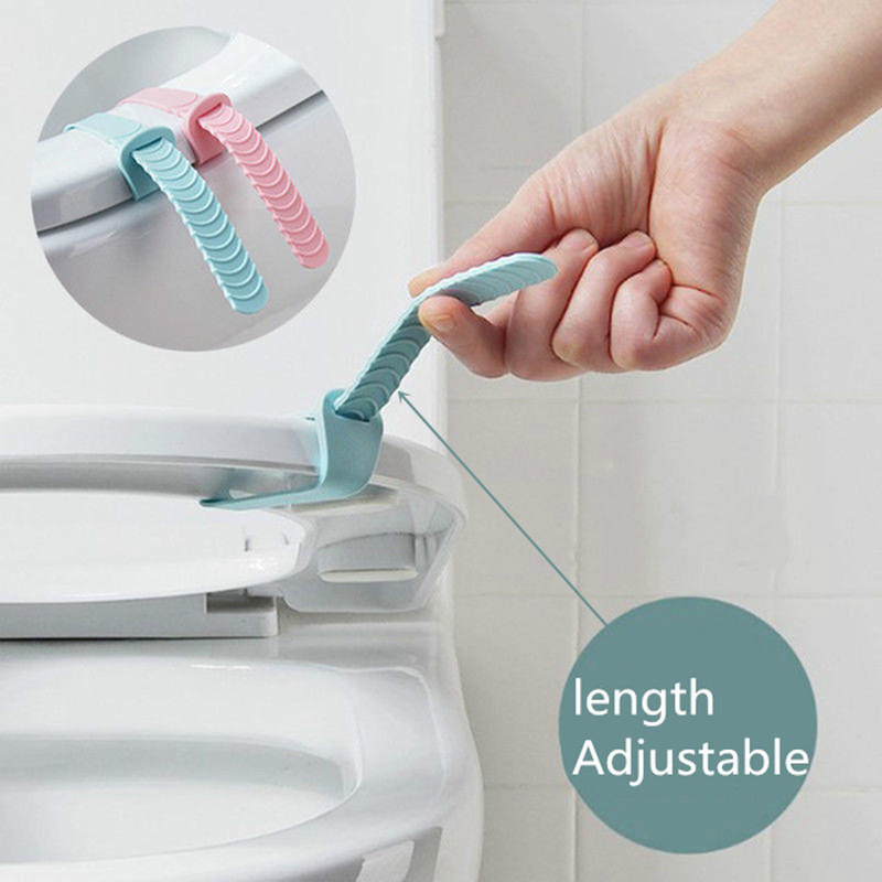 2 vnt Nešiojami sulankstomi tualeto sėdynės užvalkalo keltuvai sanitariniai uždarojo įrankio dangtelio pakėlimo rankenos, skirtos kelionėms namo vonios kambario tualeto priedai