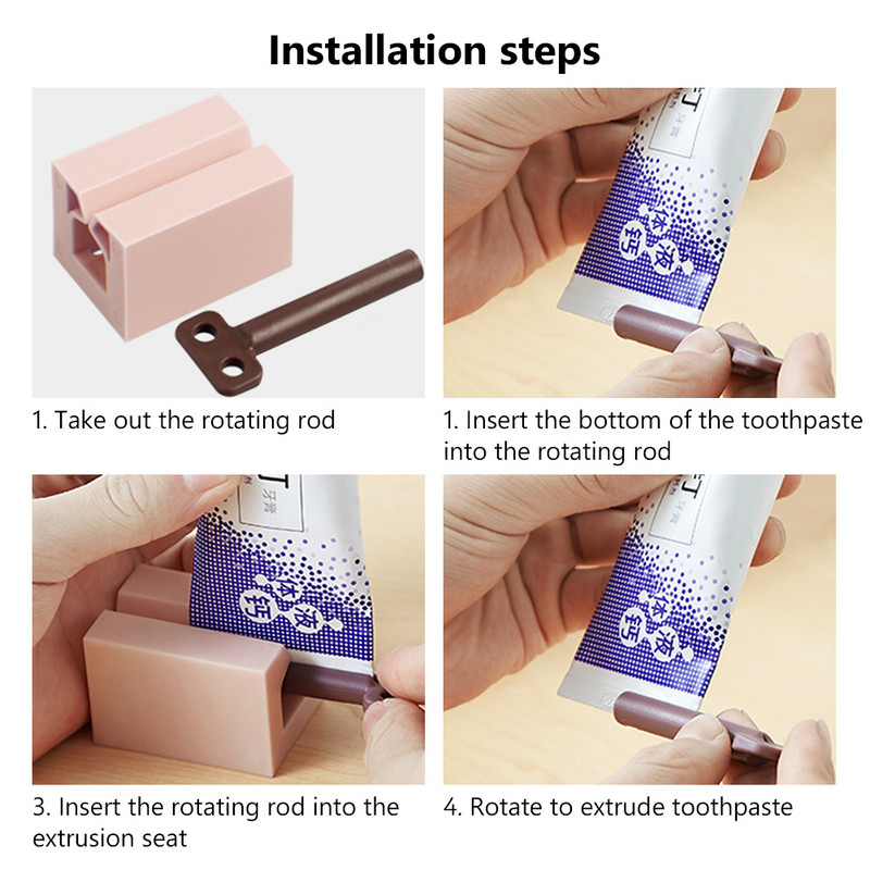 Cjedilo za pastu za zube Cjedilo za kućanstvo Cjedilo na kotrljanje Jednostavno doziranje Držač za sjedalo Stalak Kupaonski pribor za čišćenje zuba