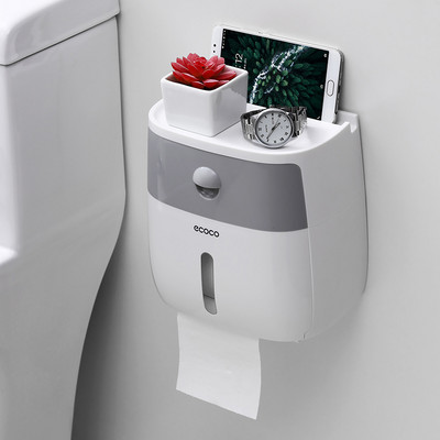 Vodootporni držač toaletnog papira Plastični držač papirnatih ručnika Zidna kupaonska polica Kutija za pohranu Prijenosni držač toalet papira
