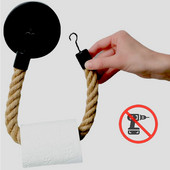 Suporturi pentru hârtie igienică Suport de hârtie retro frânghie de cânepă fără pumn Suport pentru toaletă Decor pentru șervețele Accesorii de depozitare pentru baie
