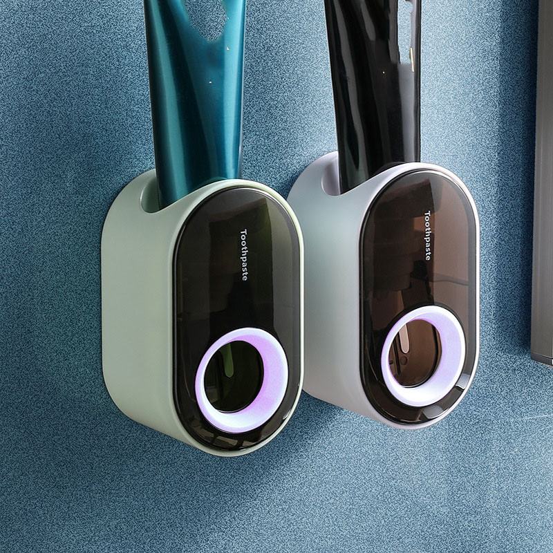 Zidni stiskač paste za zube Automatski dozator paste za zube Držač četkice za zube otporan na prašinu Stalak Kupaonski pribor