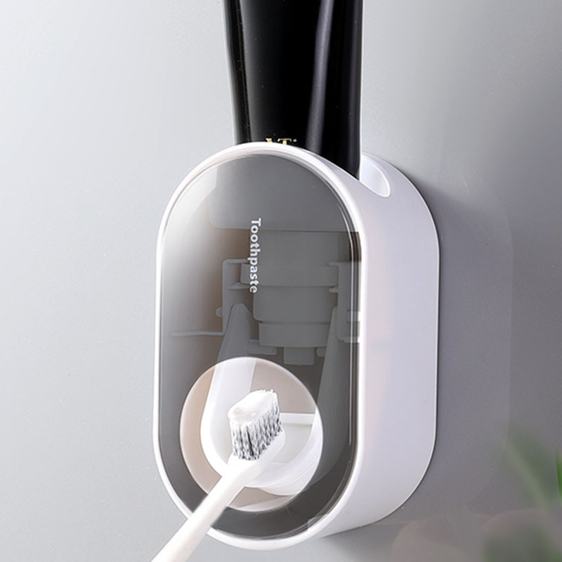Zidni stiskač paste za zube Automatski dozator paste za zube Držač četkice za zube otporan na prašinu Stalak Kupaonski pribor