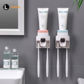 Automatski zidni držač za četkicu Set Automatski dozator paste za zube Vodootporni kupaonski dodaci Cjedilo za pastu za zube