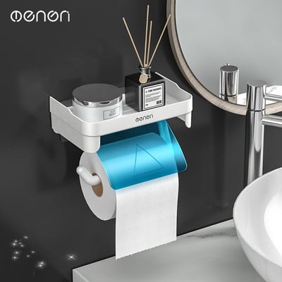 MENGNI Zidni držač toaletnog papira bez bušilice Dozator kupaonskih maramica Samoljepljivi stalak za kuhinjske rolne papira Dodatak