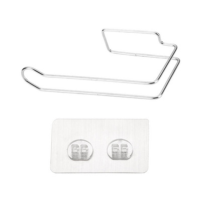 Akrilinis tualetinio popieriaus laikiklis servetėlių stovo sienoje montuojamas vonios kambarys virtuvės ritininis laikiklis popieriaus servetėlių stovo kabliukas Šiuolaikinė juoda kabykla