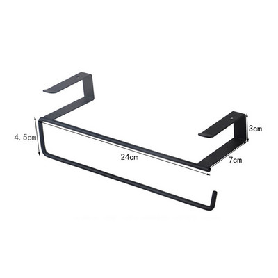 Akrilinis tualetinio popieriaus laikiklis servetėlių stovo sienoje montuojamas vonios kambarys virtuvės ritininis laikiklis popieriaus servetėlių stovo kabliukas Šiuolaikinė juoda kabykla