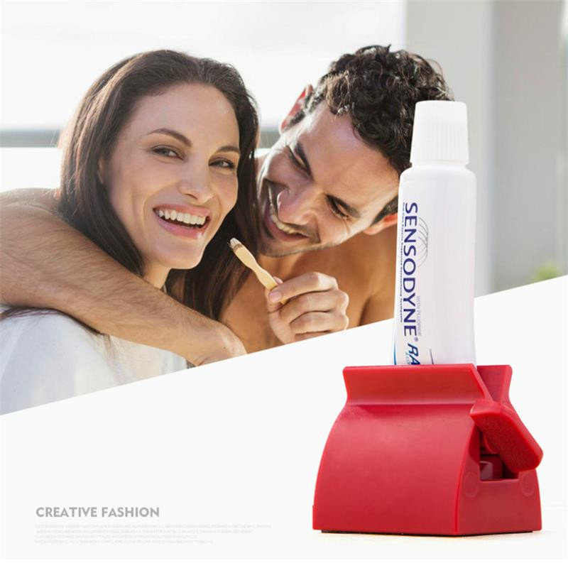 1kom crvena pasta za zube Tuba Cjedilo Ručno Cjedilo pasta za zube Jednostavan prijenosni dozator Kupaonski pribor Članci