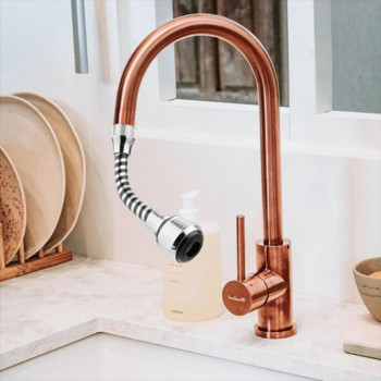 Από ανοξείδωτο χάλυβα Faucet Extenders Sink Faucet Spray 360 μοιρών Ευέλικτη βρύση περιστροφής Φίλτρο νερού Οικιακές Συσκευές Κουζίνας