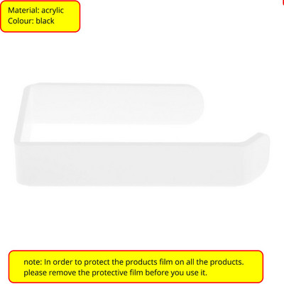 Držač akrilnog toaletnog papira Stalak za maramice Zidna kupaonica Držač za kuhinjske role Stalak za papirnate maramice Kuka Moderna crna vješalica