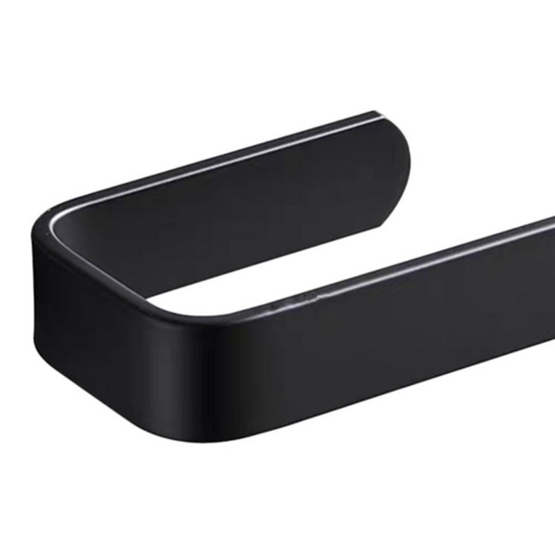 Držač akrilnog toaletnog papira Stalak za maramice Zidna kupaonica Držač za kuhinjske role Stalak za papirnate maramice Kuka Moderna crna vješalica