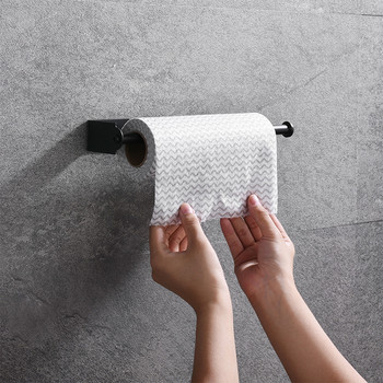 Βάση χαρτιού υγείας χωρίς διάτρηση Αυτοκόλλητη θήκη μπάνιου κουζίνας από ανοξείδωτο χάλυβα Ρολό τουαλέτας Organizer τοίχου Αξεσουάρ σπιτιού