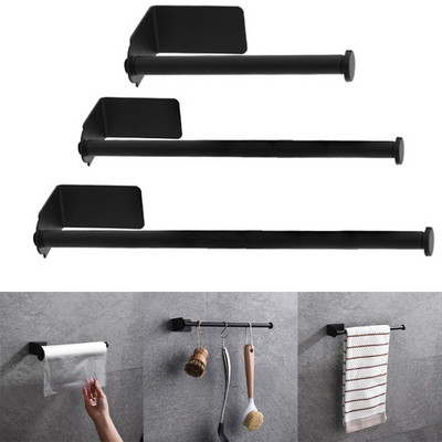 Punch-Free Toilet Paper Holder Self Adhesive Bathroom Kitchen Stainless Steel Toilet Roll Holder Wall Organizer Home Accessories