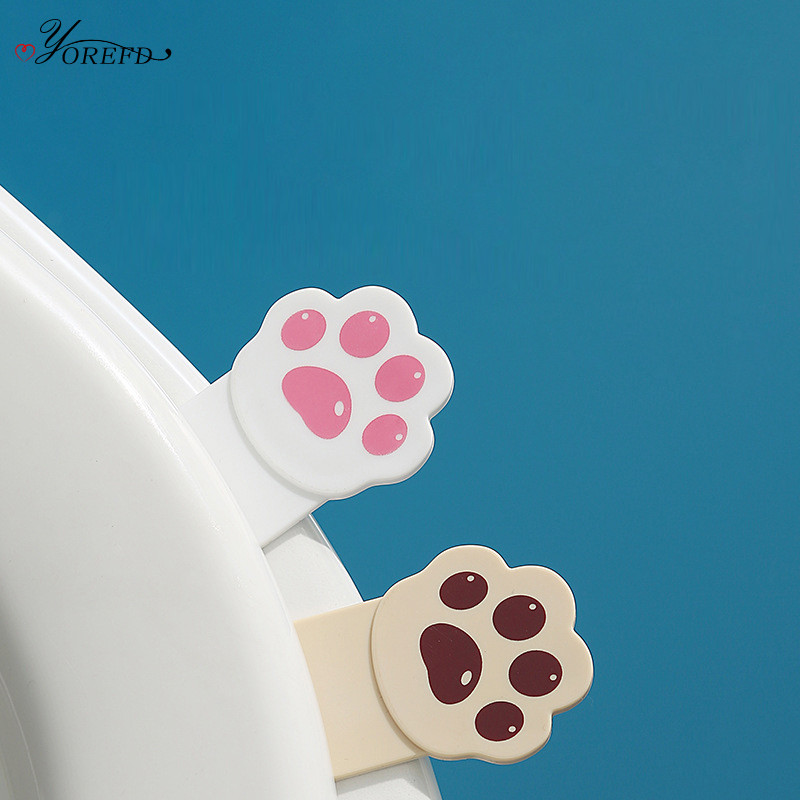 OYOREFD 2kom Slatka mačja šapa za podizanje WC sjedala Kreativni uređaj za podizanje WC školjke Izbjegavajte dodirivati ručku poklopca WC školjke WC pribor
