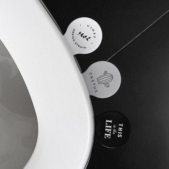 1 τεμ 3 χρωμάτων Ανυψωτικό κάθισμα με καπάκι τουαλέτας μπάνιου Αποφύγετε την επαφή με τη λαβή Αυτοκόλλητο κάλυμμα Ανυψωτικό οικιακό ντους Ανυψωτικό καθίσματος τουαλέτας