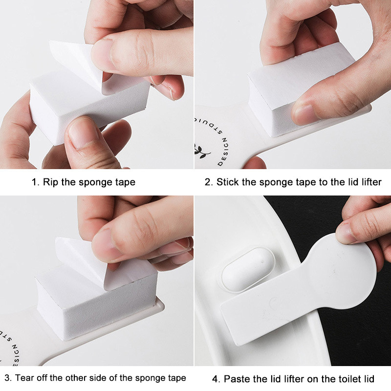 1 kom 3 boje Podizač poklopca za WC školjku Sjedalo Izbjegavajte dodirivanje ručke Podizač poklopca za naljepnicu Podizač za WC školjku za tuš kabinu