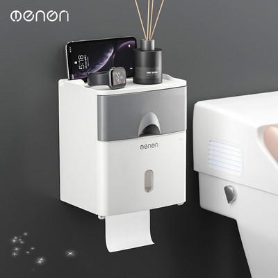 MENGNI kvaliteetne tualettpaberi hoidik, veekindel kudede hoiukarp, seinakinnitus WC-rulli korraldaja Vannitoa tarvikute komplektid