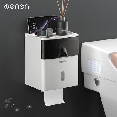 MENGNI kvaliteetne tualettpaberi hoidik, veekindel kudede hoiukarp, seinakinnitus WC-rulli korraldaja Vannitoa tarvikute komplektid