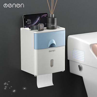 MENGNI kvaliteetne tualettpaberi hoidik, veekindel kudede hoiukarp, seinakinnitus WC-rulli korraldaja Vannitoa tarvikute komplektid